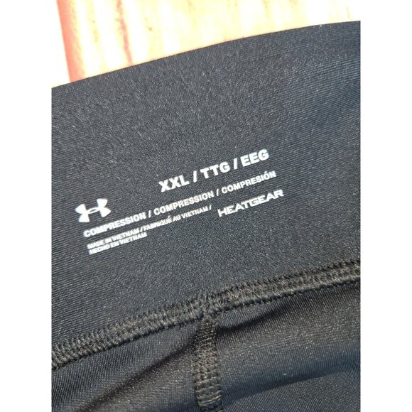Under Armour HeatGear Compression Cropped Leggings XXL Black - Picture 4 of 7